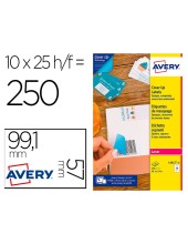 ETIQUETA ADH. AVERY PERMANENTE LASER BL.99,1X57MM CAJA 250 UD.