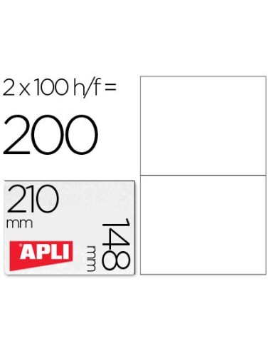 ETIQUETA ADH. APLI 1264 210X148MM 100H.