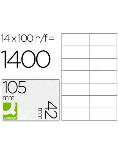 ETIQUETA ADH. Q-CON. 105X42MM 100H.