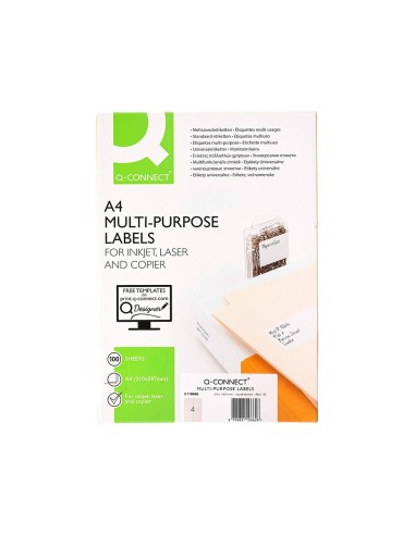ETIQUETA ADH. Q-CON. 105X148,5MM 100H. ETIQUETA ADH. Q-CON. 105X148,5MM 100H.