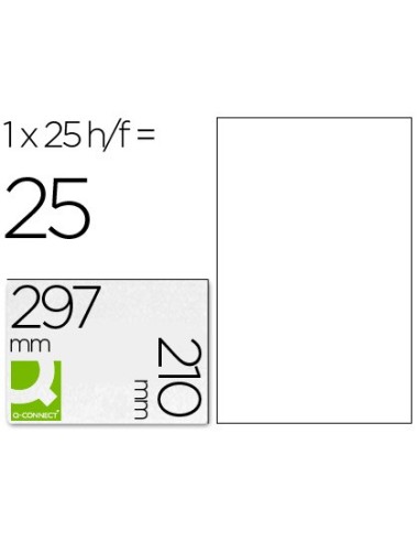 ETIQUETA ADH. Q-CON. 297X210MM TPTE. 25H.