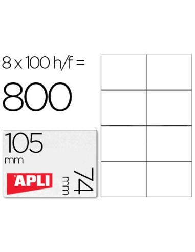 ETIQUETA ADH. APLI 1279 105X74MM 100H.