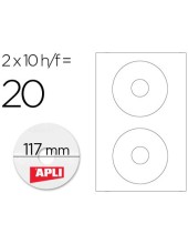 ETIQUETA ADH. APLI 10603 CD-ROM 117MM 10H.