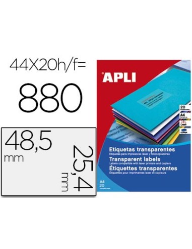 ETIQUETA ADH. APLI 1223 48,5X25,4MM TPTE 20H.