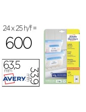 ETIQUETA ADH. AVERY L7970-25 63,5X33,9MM CONGELADOR BL. 600UD.