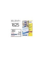 ETIQUETA ADH. AVERY L7551-25 38,1X21,2MM TPTE. 25H 2