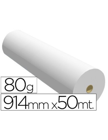 PAPEL REPROGRAFIA PARA PLOTTER PLUS BOBINA 914X50 M. 80 GRS. PARAIMPR