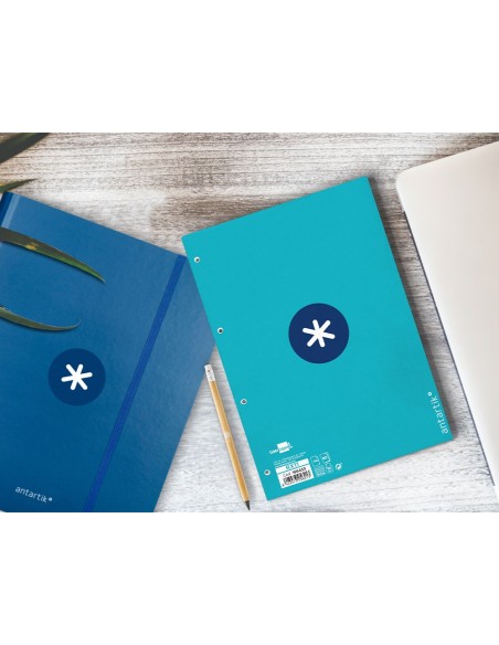 RECAMBIO  A4 ANTARTIK 80H. 90G/M2 5MM4 TAL.1B. MARCO TURQ.