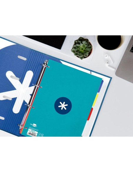 RECAMBIO  A4 ANTARTIK 80H. 90G/M2 5MM4 TAL.1B. MARCO TURQ.