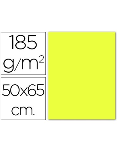 CARTULINA GUARRO AMARILLO LIMON 50X65 CM 185 GR