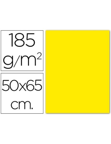 CARTULINA GUARRO AMARILLO CANARIO 50X65 CM 185 GR