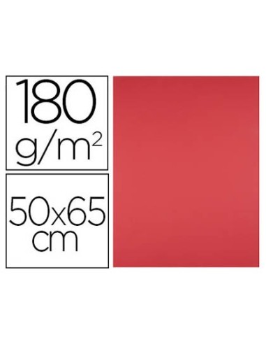 CARTULINA 50X65 CM ROJA 180 GR UD.