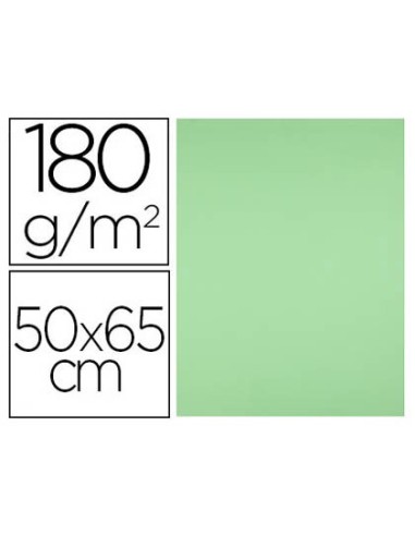 CARTULINA LIDERPAPEL 50X65 CM VERDE PISTACHO 180 GR -UNIDAD CX51