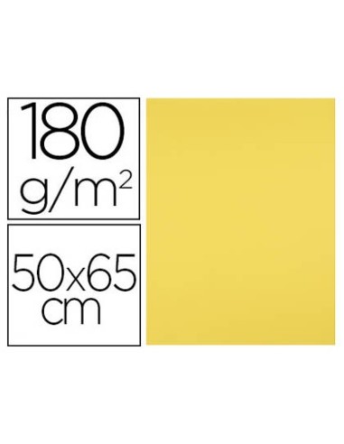 CARTULINA 50X65 CM AMARILLO LIMON 180 GR UD.