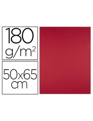 CARTULINA 50X65 CM ROJO NAVIDAD 180 GR UD.