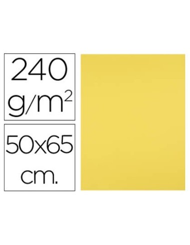 CARTULINA 50X65 CM AMARILLO LIMON 240 GR UD.