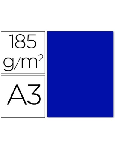 CARTULINA GUARRO DIN A3 AZUL ULTRAMAR 185 GR PAQUETE 50 H 200040203