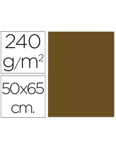 CARTULINA LIDERPAPEL 50X65 CM 240 G/M2 MARRON CHOCOLATE CX55