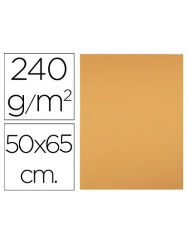 CARTULINA LIDERPAPEL 50X65 CM 240G/M2 AVELLANA PAQUETE 25 UNIDADES