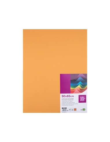 CARTULINA LIDERPAPEL 50X65 CM 240G/M2 AVELLANA PAQUETE 25 UNIDADES