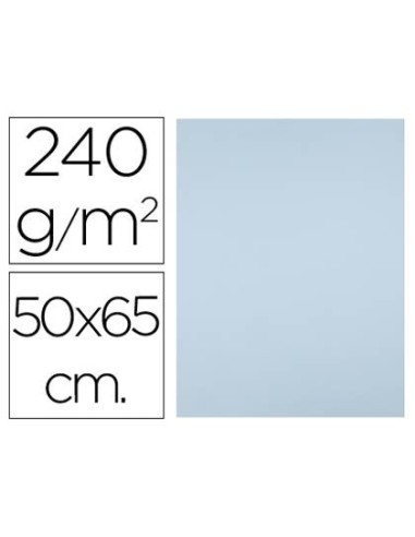 CARTULINA LIDERPAPEL 50X65 CM 240G/M2 AZUL PAQUETE 25 UNIDADES