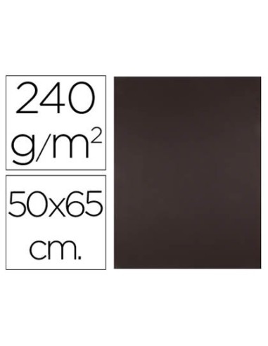 CARTULINA LIDERPAPEL 50X65 CM 240G/M2 MARRON PAQUETE 25 UNIDADES