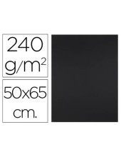 CARTULINA LIDERPAPEL 50X65 CM 240G/M2 NEGRO PAQUETE 25 UNIDADES