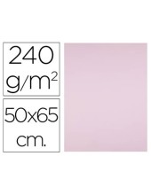 CARTULINA LIDERPAPEL 50X65 CM 240G/M2 ROSA PAQUETE 25 UNIDADES