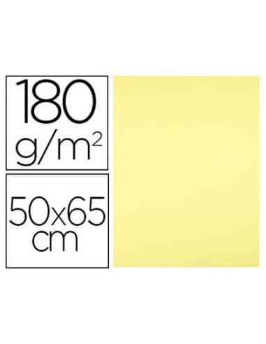 CARTULINA LIDERPAPEL 50X65 CM 180 GR AMARILLO MEDIO UNIDAD