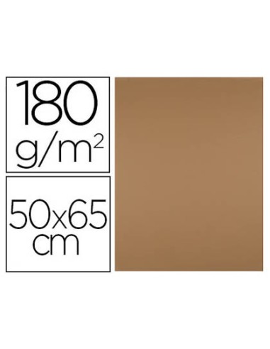 CARTULINA LIDERPAPEL 50X65 CM 180 GR MARRON UNIDAD