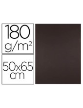 CARTULINA LIDERPAPEL 50X65 180 GR MARRON PAQUETE 25