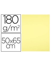 CARTULINA LIDERPAPEL 50X65 180 GR AMARILLO MEDIO PAQUETE 25