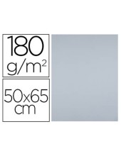 CARTULINA LIDERPAPEL 50X65 180 GR GRIS PAQUETE 25