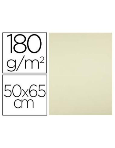 CARTULINA LIDERPAPEL 50X65 CM 180G/M2 AMARILLO PAQUETE DE 25