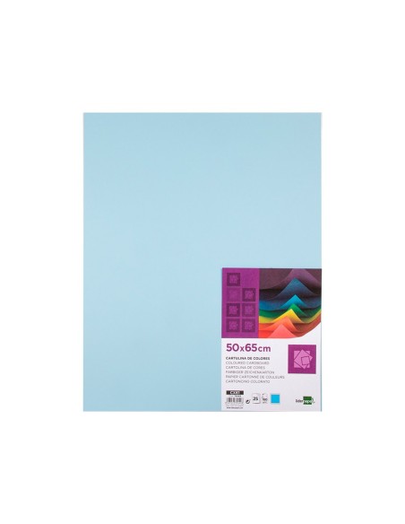 CARTULINA LIDERPAPEL 50X65 CM 180G/M2 CELESTE PAQUETE DE 25 CARTULINA LIDERPAPEL 50X65 CM 180G/M2 CELESTE PAQUETE DE 25