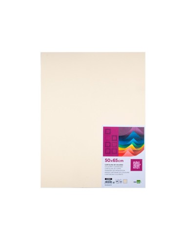 CARTULINA LIDERPAPEL 50X65 CM 180G/M2 CREMA PAQUETE DE 25 CARTULINA LIDERPAPEL 50X65 CM 180G/M2 CREMA PAQUETE DE 25