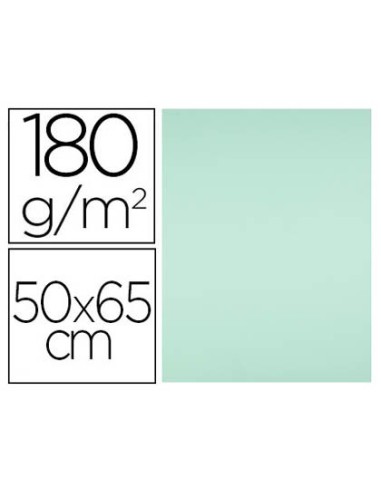 CARTULINA LIDERPAPEL 50X65 CM 180G/M2 VERDE PAQUETE DE 25