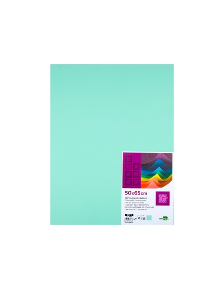 CARTULINA LIDERPAPEL 50X65 CM 180G/M2 VERDE PAQUETE DE 25