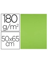 CARTULINA LIDERPAPEL 50X65 CM 180G/M2 VERDE HIERBA PAQUETE DE 25