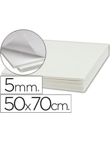 CARTON PLUMA ADH.1 CARA 50X70 CM ESPESOR 5 MM