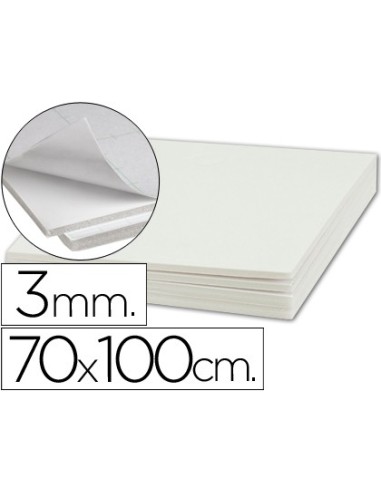 CARTON PLUMA ADH.1 CARA 70X100 CM ESPESOR 3 MM