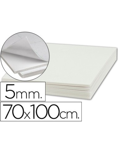 CARTON PLUMA ADH.1 CARA 70X100 CM ESPESOR 5 MM