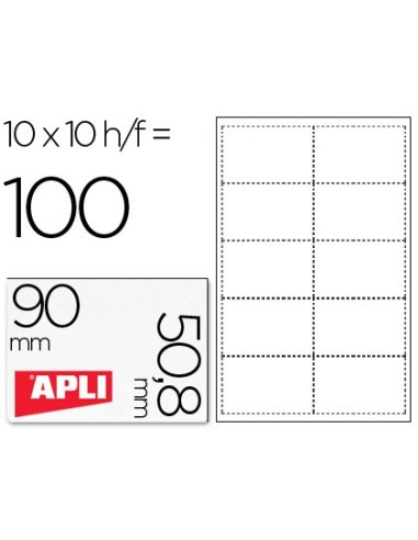 TARJETA VISITA APLI MICROPERFORADA 200 GRS ACABADO MATE 90X50,8 MMIMP