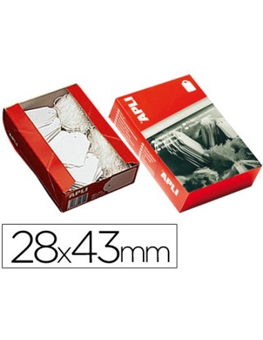 ETIQUETAS COLGANTES APLI 391 28X43MM 500UD.