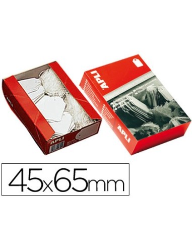 ETIQUETAS COLGANTES APLI 395 45X65MM 400UD.