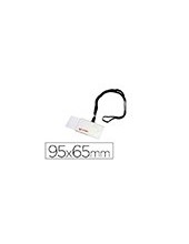 IDENTIFICADOR CON CORDON PLANO NEGRO GRAFOPLAS 65X95 MM APERT LATERA 2