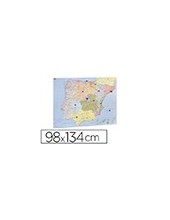MAPA MURAL FAIBO ESPAÑA PORTUGAL AUTONOMICO 98X134 CM 2