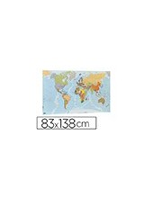 MAPA MURAL FAIBO PLANISFERIO PLAST.ENROLLADO 83X138 CM 2