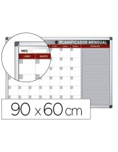 PLANNING MAGNETICO BI-OFFICE MENSUAL LACADO AL.ROTULABLE 90X60 CM