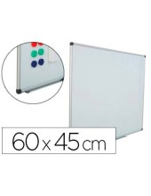 PIZARRA BLANCA VIT.MAGNETICO MARCO AL. CANTO PVC 60X45 CM C/BANDEJA